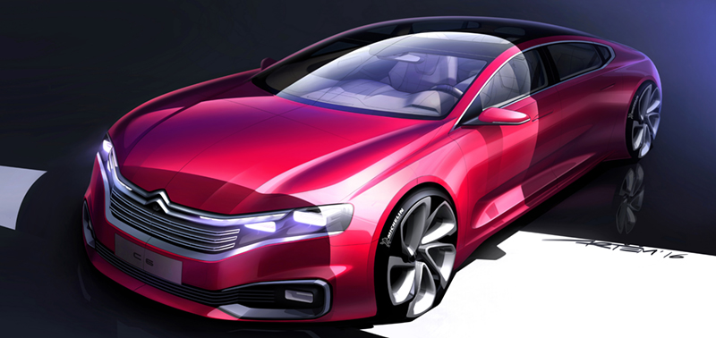 Dongfeng Citro�n C6 Projet X81 design sketch