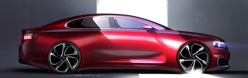 Dongfeng Citro�n C6 Projet X81 design sketch