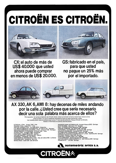 Citro�n CX - GS - AX 330 - AK 6 -
                        Ami 8