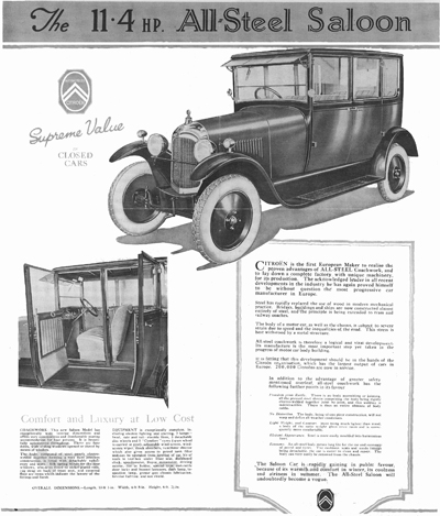 Slough-built Citro�n 11.4 H.P.