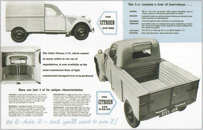 Slough-built Citro�n 2CV pickup & van