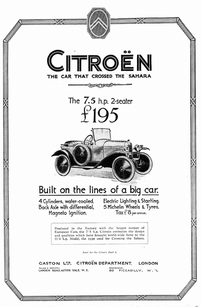 Slough-built Citro�n 7.5 H.P.