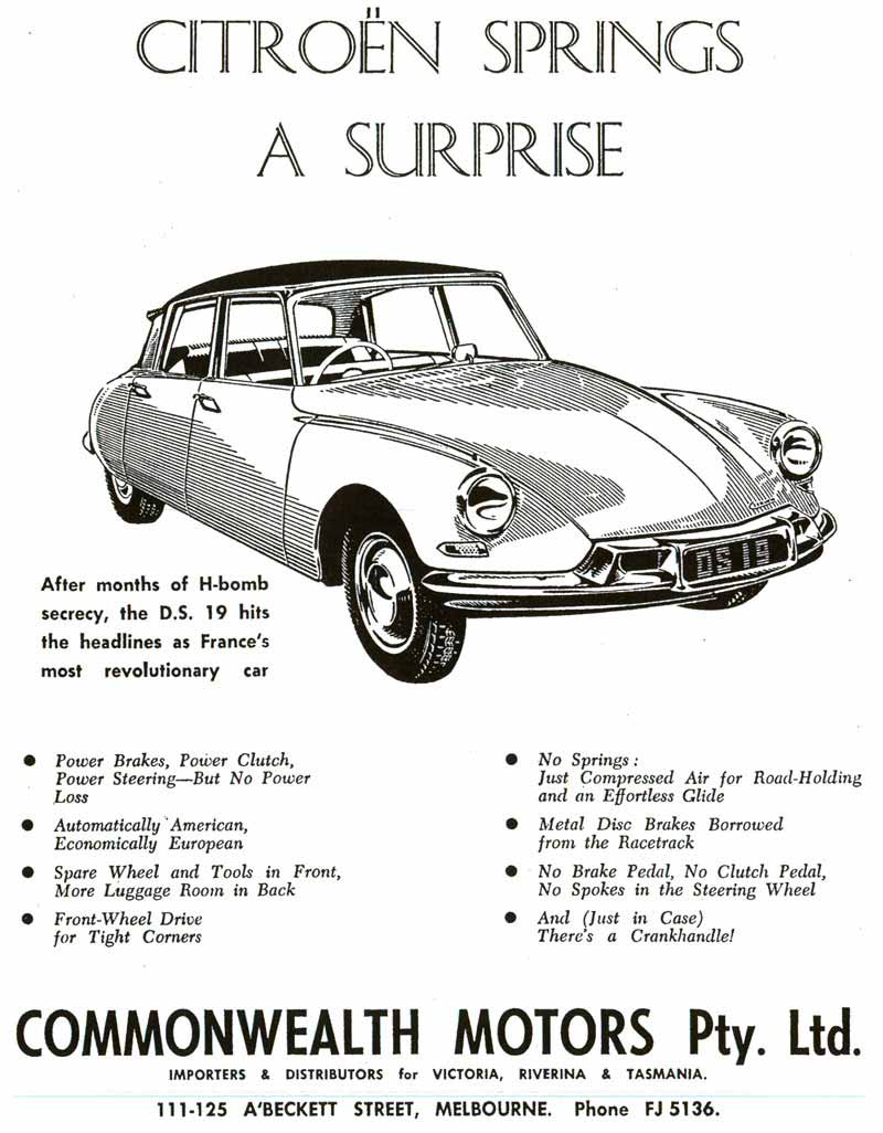 Australian Citro�n DS advertisement