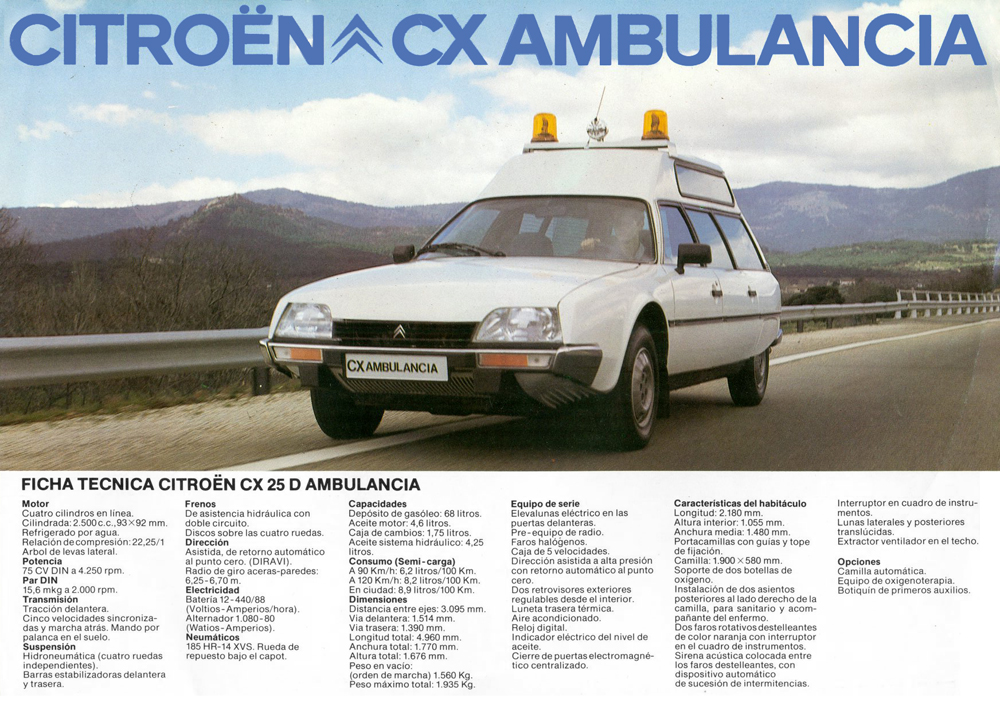 Citroen CX 25 D Ambulancia